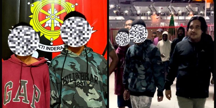 2 Pelaku Pencurian 5 Handphone Dibekuk saat Turun dari Kapal di Pelabuhan Serui