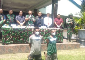 Aparat Gabungan Gagalkan Penyelundupan 5.153 Gram Ganja Kering dari PNG