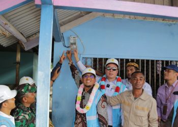 Senyum Bahagia Warga Namatota Kaimana Setelah PLN Resmikan PLTS 62.5 kWp