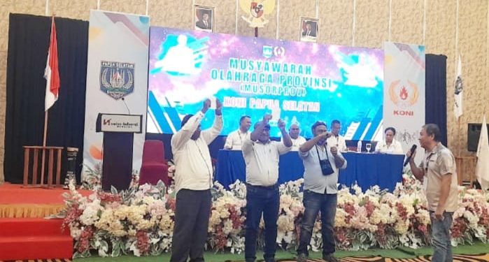 Antonius Kaize Terpilih sebagai Ketua KONI Papua Selatan