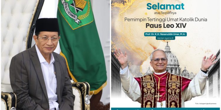 Menteri Agama Apresiasi Pidato Perdana Paus Leo XIV, Pemimpin Tertinggi Umat Katolik