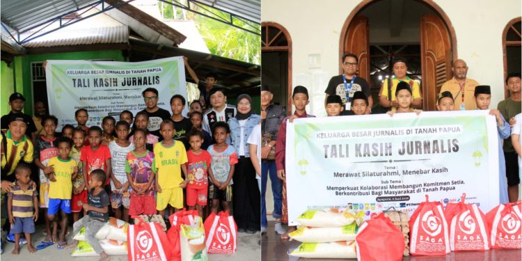 Jurnalis Papua Salurkan Tali Kasih ke Panti Asuhan dan Ponpes