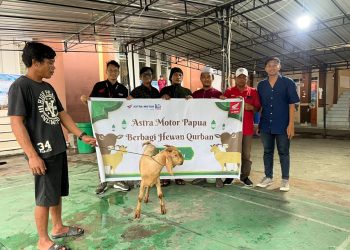 Semangat Berbagi, Astra Motor Papua Salurkan Hewan Kurban di 4 Masjid