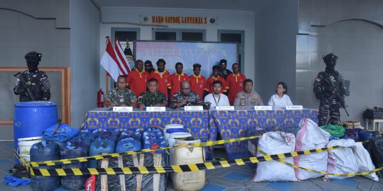 Lantamal X Jayapura Gagalkan Dua Kasus Penyelundupan di Perbatasan RI-PNG