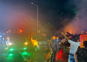 SPBU Mini Diduga Picu Kebakaran Empat Unit Usaha di Jayapura