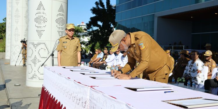 ASN Papua Deklarasi Netralitas dan Penandatanganan Pakta Integritas Jelang PSU Pilgub