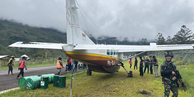 Pesawat Alda Air Alami Pecah Ban Saat Mendarat di Bandara Mulia