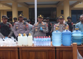 Polres Puncak Jaya Ungkap Kasus Peredaran Miras Oplosan