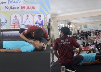 Jasa Raharja Papua Latih Mahasiswa Atasi Keadaan Darurat Saat Berkendara