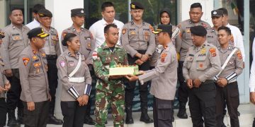 Jajaran Polresta Sambangi Mako TNI di Jayapura