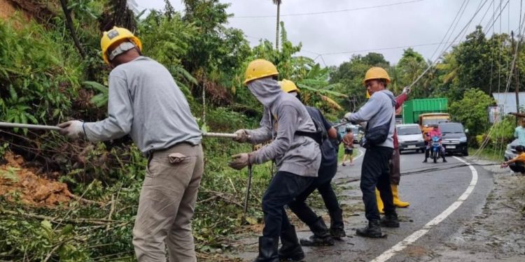 PLN Percepat Penormalan Jaringan Listrik Pascabencana di Tiga Wilayah