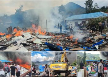 Kebakaran Hebat di Tolikara Hanguskan 100 Bangunan, Kerugian Capai Rp22 Miliar
