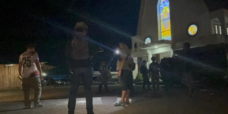 Pria Diserang OTK di Parkiran Gereja
