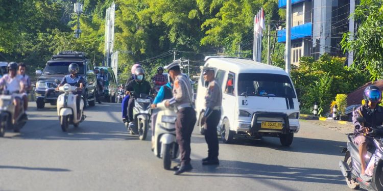 Polisi di Jayapura Tindak Tegas Pelanggaran Kasat Mata