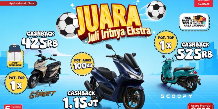 Promo JUARA, Cashback Motor Honda Hingga Rp1,25 Juta