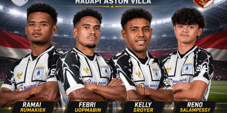 Persipura Kirim Empat Wakil ke Tim Indonesia All Star Hadapi Aston Villa