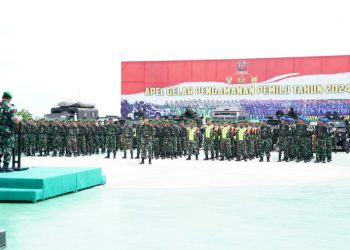 Pimpin Apel Pengamanan Pemilu, Pangdam Cenderawasih : Tetap Waspada dan Tingkatkan Kerjasama