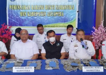 Ganja Kering Seberat 1,7 Kg Dilempar dari Luar Tembok Lapas Jayapura