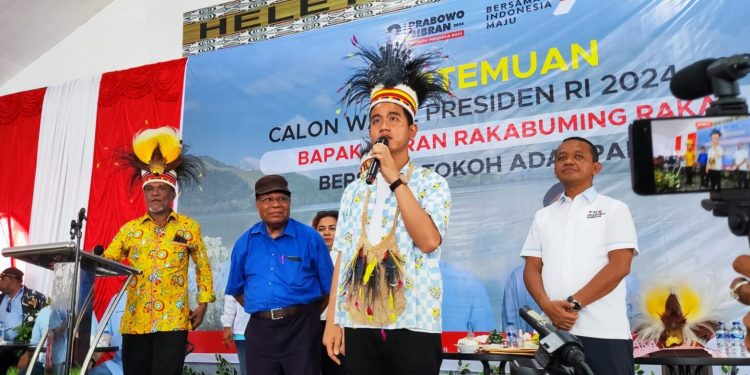 Ini yang Disampaikan Gibran saat Bertemu Tokoh Adat Kabupaten Jayapura