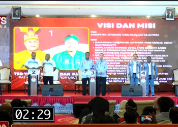 Debat Publik Pertama Pilbup Jayapura Berjalan Sesuai Mekanisme