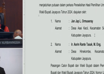 MK Tidak Kabulkan Permohonan PSU Kabupaten Jayapura