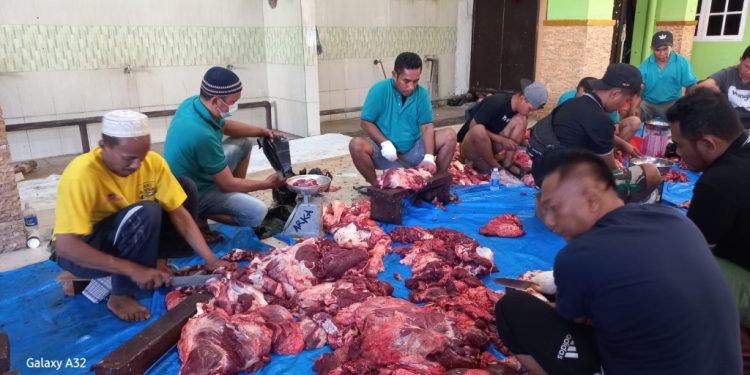 Potret Penyembelihan Hewan Kurban Diberbagai Lokasi di Jayapura