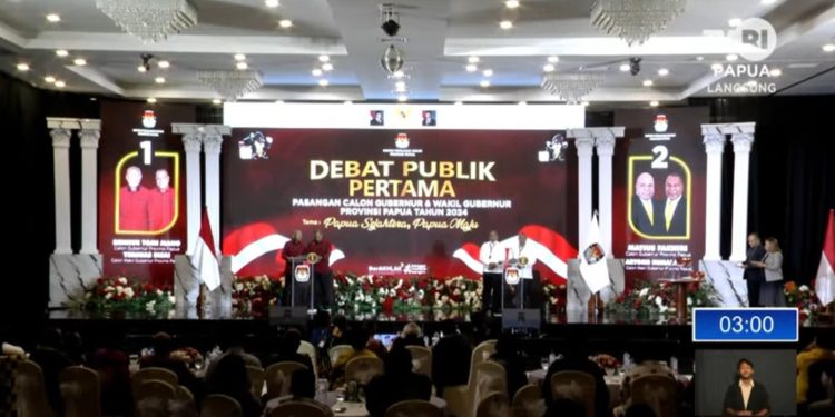 Tema Debat Pertama Pilgub 2024 : Papua Sejahtera dan Maju