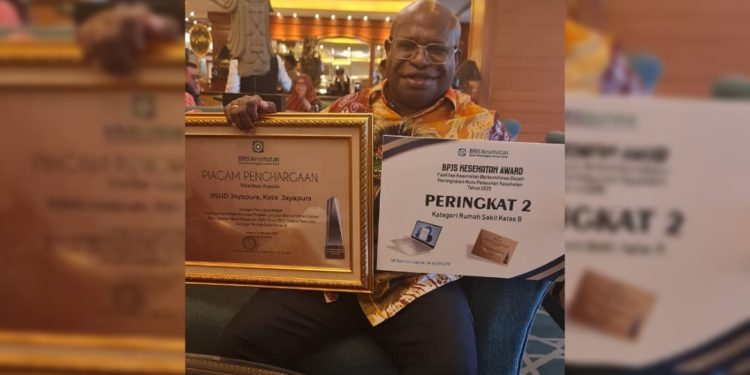 RSUD Jayapura Raih Penghargaan Terbaik Kedua Tingkat Nasional dari BPJS Kesehatan
