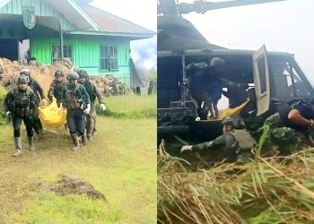 Jenazah Alexander Parapak, Korban Penembakan OPM Dievakuasi ke Timika