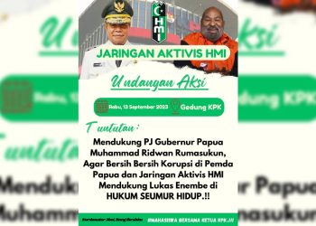 Heboh Aksi Aktivis HMI Tuntut Lukas Enembe Seumur Hidup, HMI: Bukan Atas Nama Lembaga