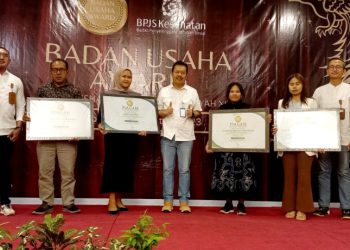 4 Badan Usaha di Papua Raih Penghargaan dari BPJS Kesehatan