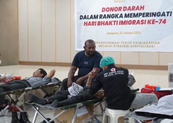 Imigrasi Jayapura Gelar Donor Darah, Peringati Hari Bhakti ke-74
