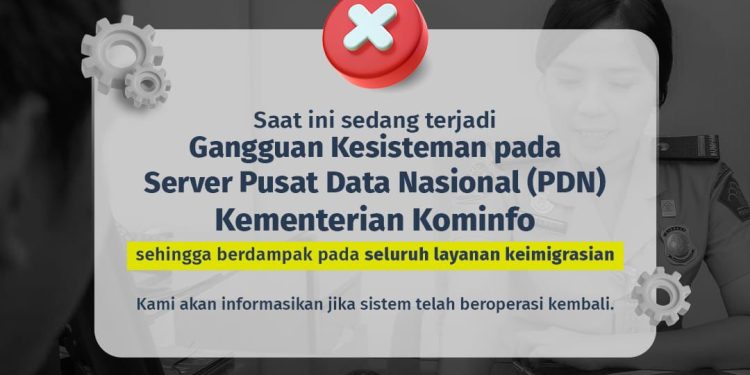 Server PDN Gangguan, Imigrasi Tetap Layani Perlintasan dan Permohonan Paspor