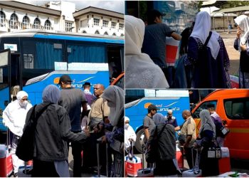 Jemaah Calon Haji Kloter 23 Asal Papua Transit di Asrama Haji Makassar