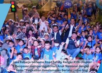 Jasa Raharja dan Road Safety Ranger Kids Chapter Denpasar Tingkatkan Keselamatan Berlalu Lintas bagi Anak-Anak