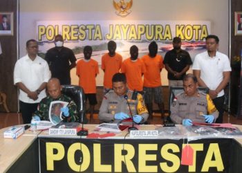 Polisi Bekuk 4 Pelaku Pembakaran Ruko di Waena Jayapura
