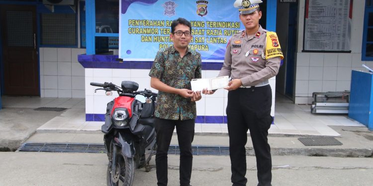 Polres Jayapura Berhasil Temukan Motor Curian saat Operasi Patuh Cartenz 2024