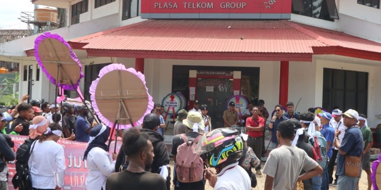 Demo Telkom Merauke, Ini 8 Tuntutan Komunitas Wartawan