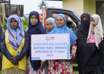 Berkah HLN 78,, Bantuan Paket Sembako dan Listrik Gratis dari YBM PLN UIP MPA