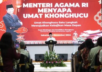 Menag Serukan Pesan Kebersamaan saat Bertemu Ribuan Umat Konghucu