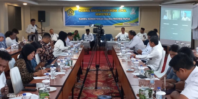 Ngobrol Bareng Awak Media Lokal, Kemenag Papua Harap Jadi Wadah Komunikasi Efektif