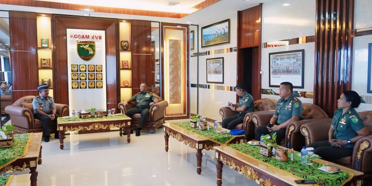 Pangdam Cenderawasih Terima Kunjungan Kakanwil Kemenkum HAM Papua