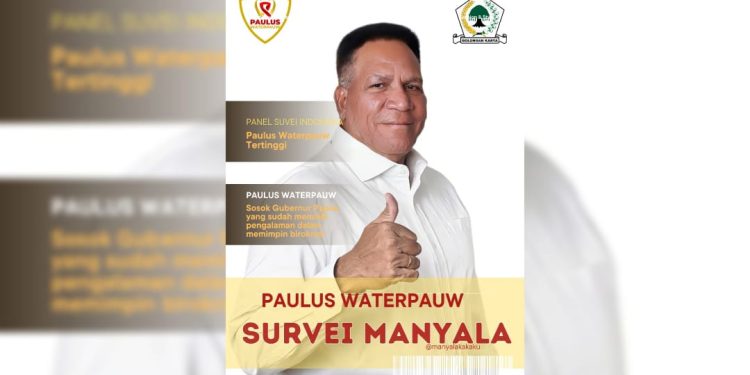 MELEDAK, Paulus Waterpauw Unggul Dalam Survei Pilkada Papua