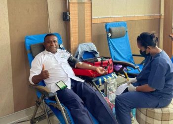 PLN UP3 Sorong Gandeng PMI Gelar Donor Darah Sambut HUT RI ke-78