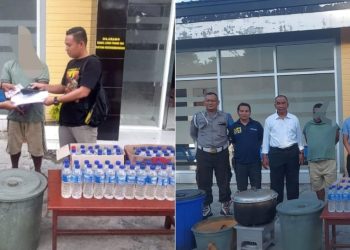 Polisi Grebek Rumah Produksi Miras Oplosan di Sentani