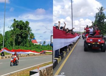 Hari Integrasi Papua ke NKRI, Bendera Merah Putih Terbentang Sepanjang 11 Kilometer
