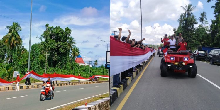 Hari Integrasi Papua ke NKRI, Bendera Merah Putih Terbentang Sepanjang 11 Kilometer