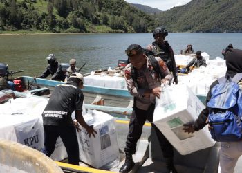 Logistik Pemungutan Suara Susulan untuk 4 Distrik di Paniai Telah Didistribusikan