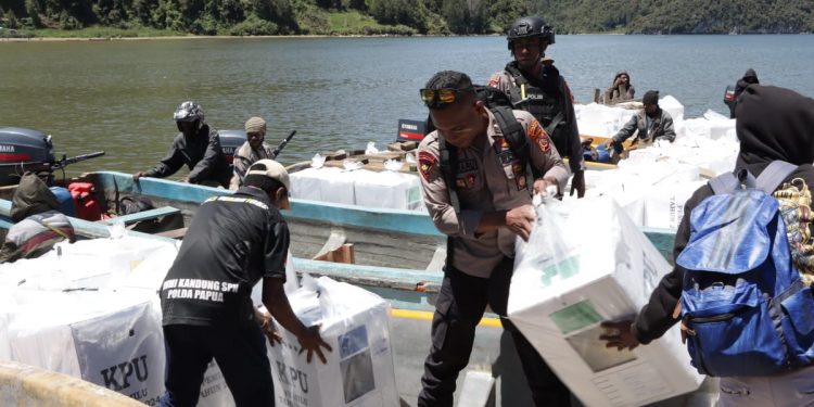 Logistik Pemungutan Suara Susulan untuk 4 Distrik di Paniai Telah Didistribusikan