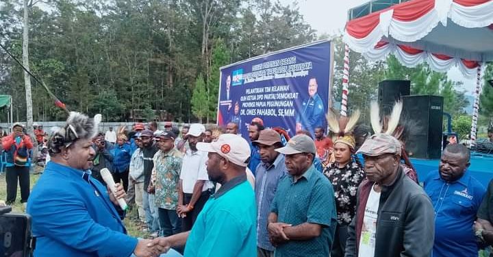 Partai Demokrat Kukuhkan Relawan OP di 40 Distrik di Jayawijaya